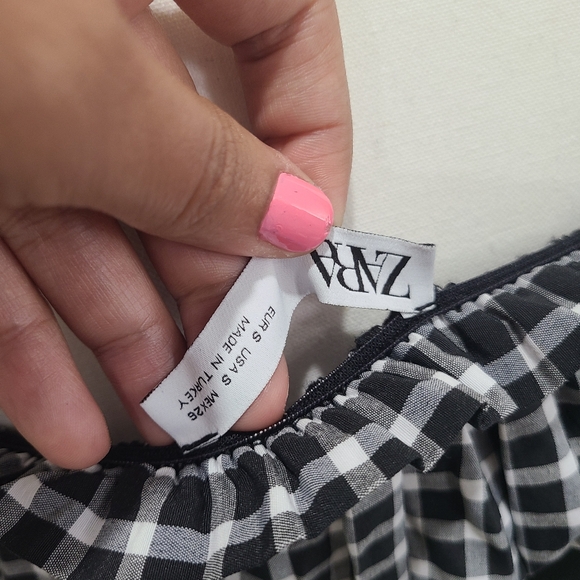 ZARA GINGHAM TOP SIZE small - Picture 7 of 8